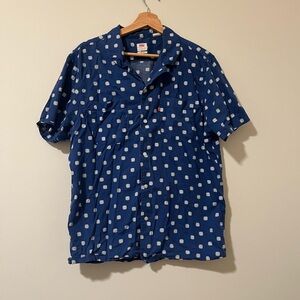 Levi's Men's Navy Polka Dot Button Down Shirt